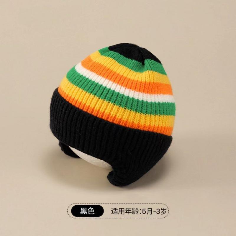 Children's Knitted Wool Hat Cartoon Cute Winter Boys and Girls Winter Baby Hat Warm Ear Protection