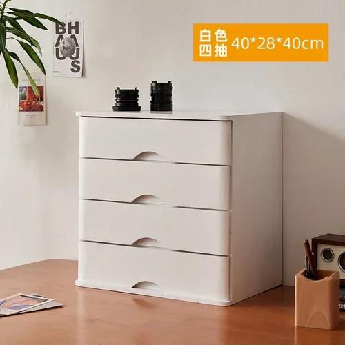 Multi-layer Desktop Storage Boxes Wooden Drawer File Boxt Computer Heighten Rack Solid Wood Debris Storage Cabinet Organizer