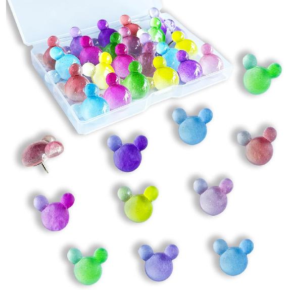 30Pcs Push P,Decorative Push Pin,Cute Thumb Tacks Cute Office Decor for Cork Board Bulletin Board,Desk Accessories Aesthetic,Classroom Decor,Business