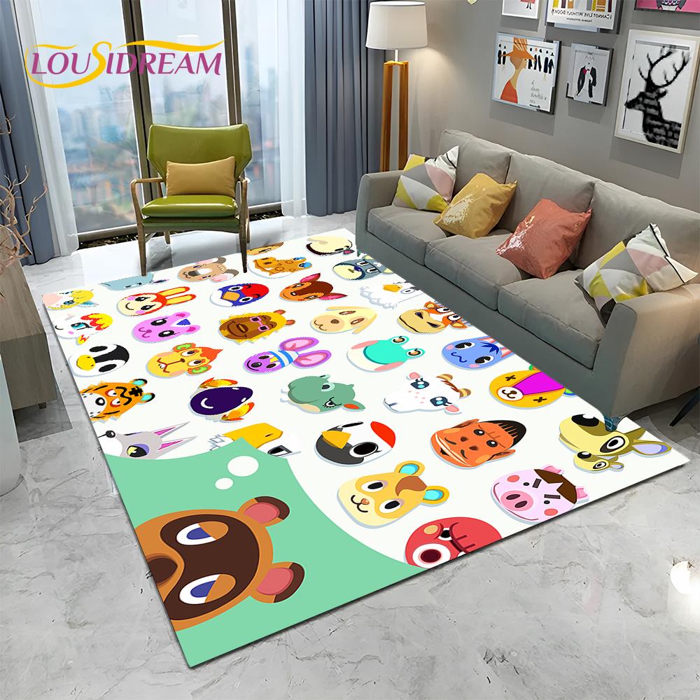 Ковер с рисунком Animal Crossing New Horizons, Ковер для гостиной, спальни, дивана, Придверный коврик, Декор, Детский нескользящий коврик для игр