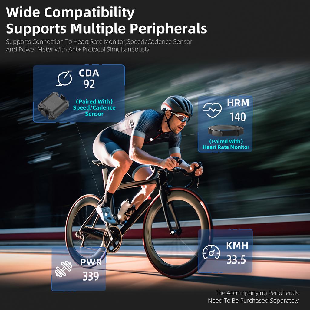 Велосипедный спидометр, водонепроницаемый велосипедный маршрут, навигация по милю, многофункциональный цифровой велосипед