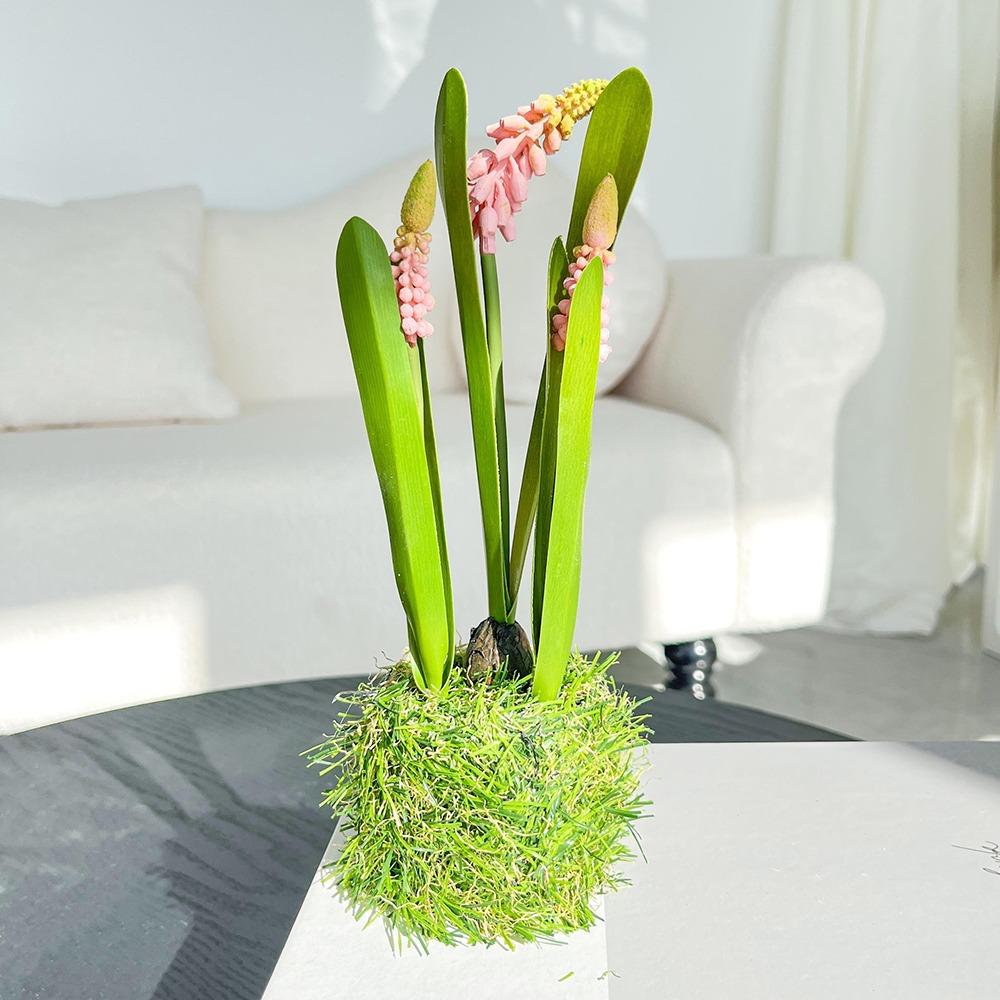 1Pcs Realistic Grape Hyacinth Bouquet Flower Arrangement Ornament Home Living Room Decor