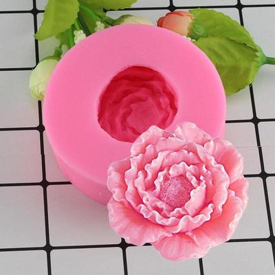 Силиконовые формы 3D форма пиона цветы мыло ручной работы форма для свечей торт для выпечки свадебные украшения инструменты