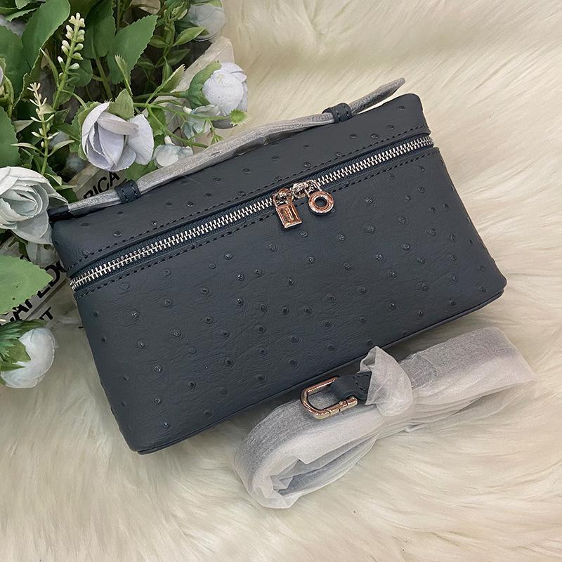 LP19 Fashionable Versatile 2025 New Genuine Ostrich Leather Crossbody Bag - Gigi Style Handbag