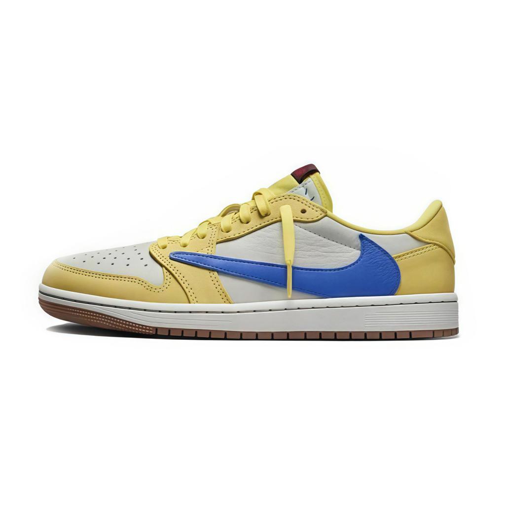 Travis Scott x Jordan Air Jordan 1 Lightning Travis Scott X AJ1 Low Коллаборация DZ4137-700(Команда1677- )