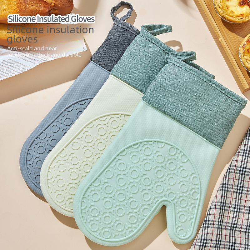 Силиконовые термостойкие кухонные перчатки — нескользящие, легко моются, для выпечки и использования в микроволновой печи
