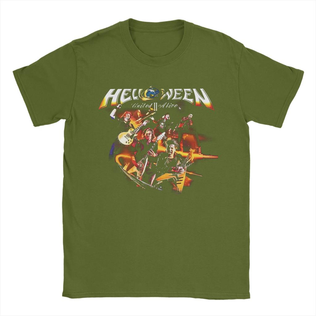 Новинка, футболка Heavy Metal Helloween Band, мужская футболка с круглым вырезом, хлопковая футболка, футболки с коротким рукавом German Power Rock, уникальные товары