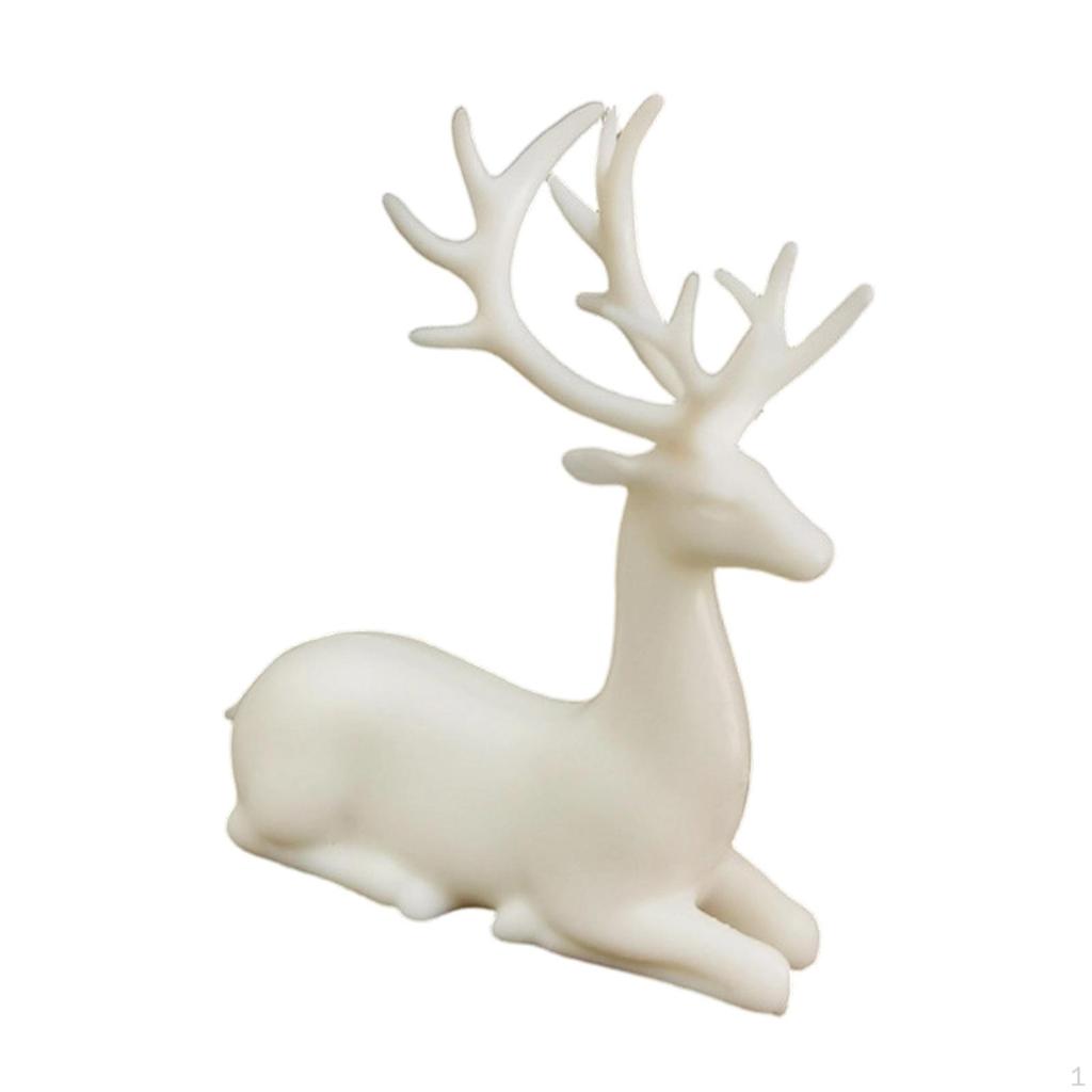 Статуэтка лося Скульптура животного Коллекционный Современный Орнамент Искусство Ремесло Фигурка оленя для Стола ТВ-Тумбы