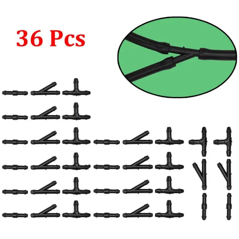 36PCS Hose Water Tube T/Y/I Type Splitter Fittings High Quality Ings High Quality Ings High Quality Ings High Quality