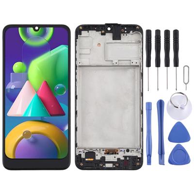 TFT LCD экран для Samsung Galaxy M21 / SM-M215 дигитайзер полная сборка с рамкой (черный)