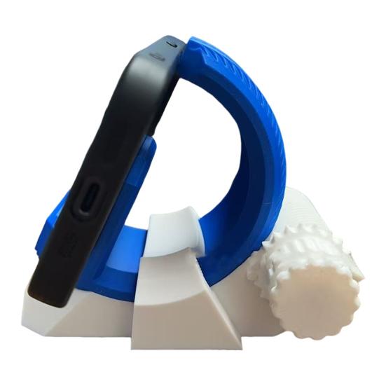 Yousheng 3D Printed Phone Stand Herringbone Gear Semicircular Phone Holder Universal Angle Adjustable Phone Stand for Home Travel Outdoor Use