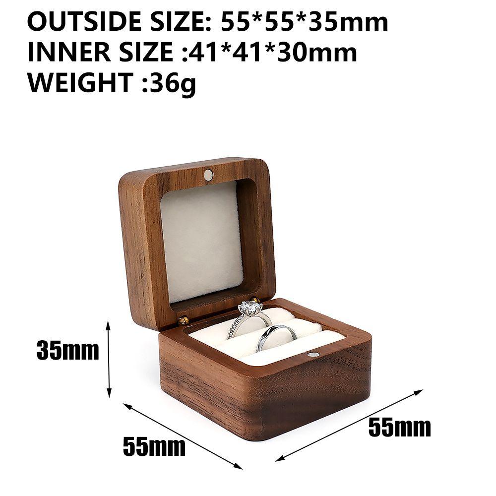 Engagement Ceremony Earrings Organizer Wooden Storage Box Ring Box Presentation Box Ring Bearer Box