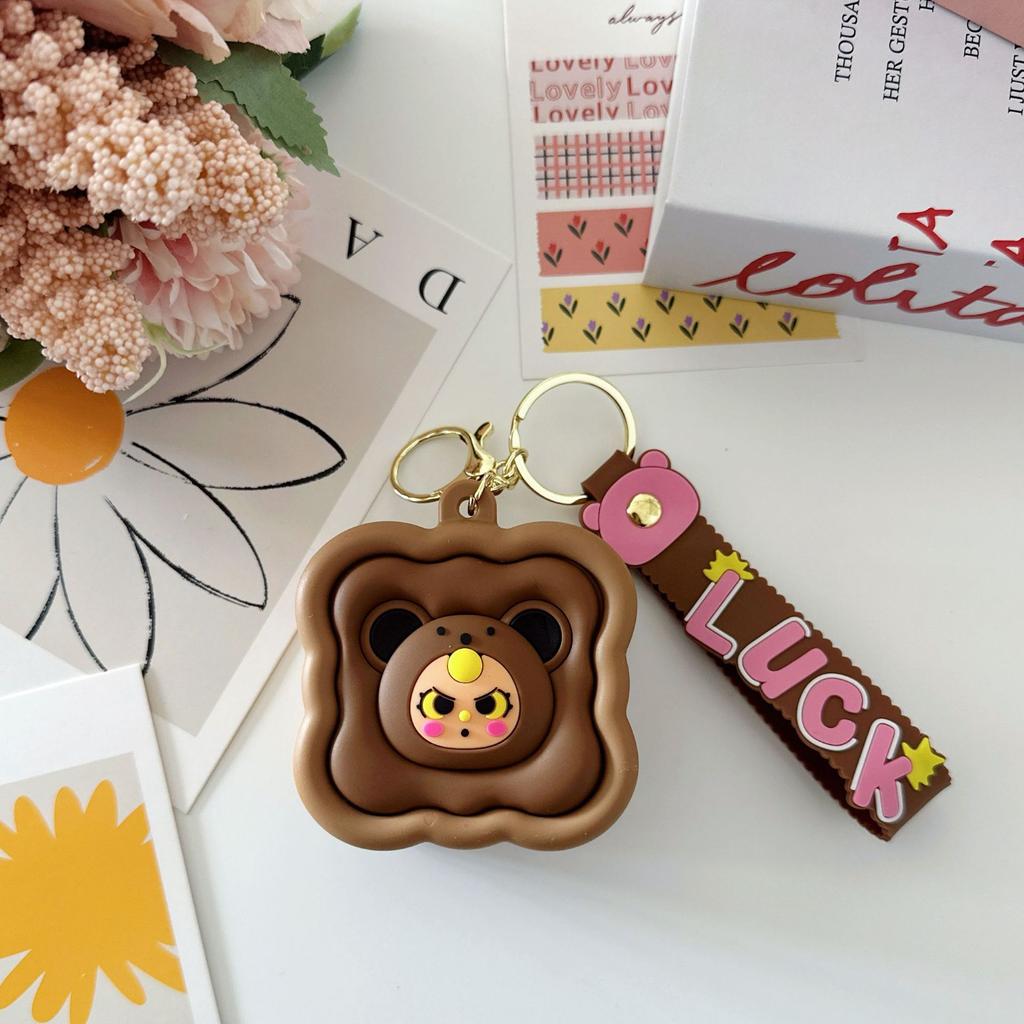 Креативный трехмерный мультяшный кошелек для монет, милый силиконовый маленький квадратный кошелек, мини-брелок, подвеска для студенческого рюкзака, сумка-подарок