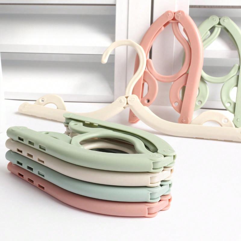 4pcs Folding Travel Portable Clothes Hanger Multifunctional Telescopic Clothes Drying Suit For Men And Women Outdoor Travel Suit Essentials Organizer