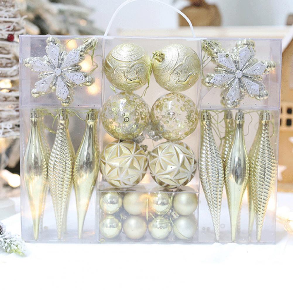 Restaurant Holiday Decor Festive Shatterproof Christmas Ornaments for Tree Decorations 40 Pcs Colored Hanging Balls for Parties