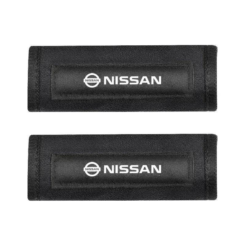 2025 For Nissan Suede Car Logo Styling Roof Armrest Pull Gloves Door Handle Protective Pad For Nissan X-trail Almera Qashqai Tii