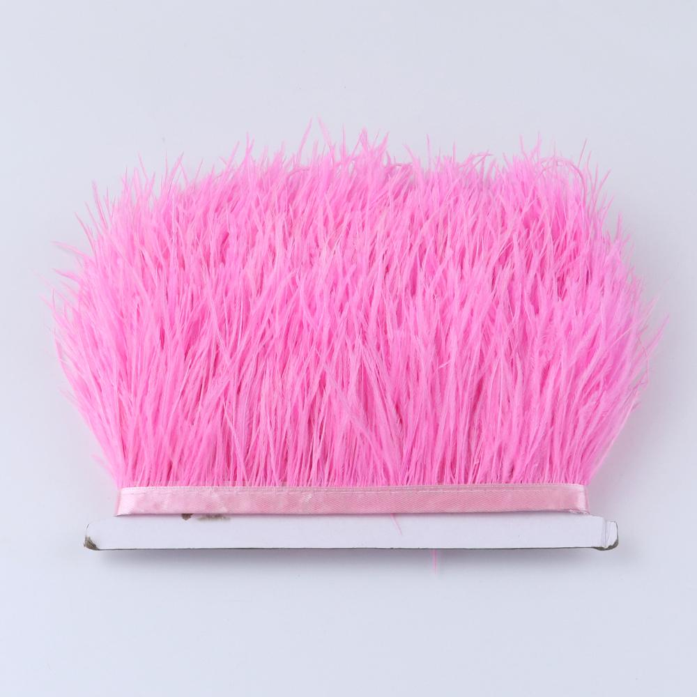 Перо 1 метр Пушистое Синее Страусиные Перья Отделка Бахрома 8-10 см Свадебное Украшение Лента из Перьев для Вечеринки Одежды Шитье Перья Поделки