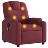 VidaXL Reclining Massage Armchair Bordeaux Red Fabric 372380