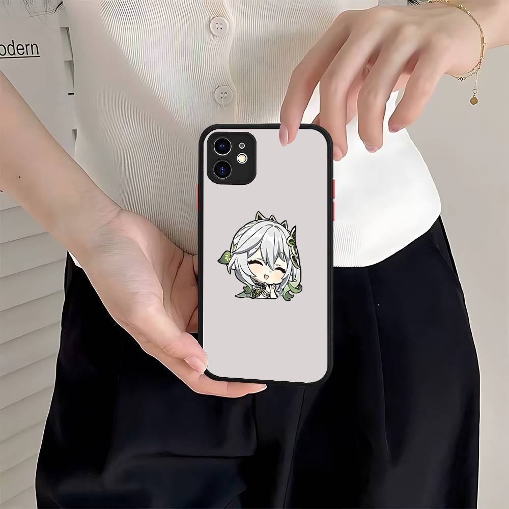 Аниме Genshin Impact Матовый прозрачный чехол для телефона Для IPhone Case 16 15 14 13 12 11 Pro Max X XS Max Plus