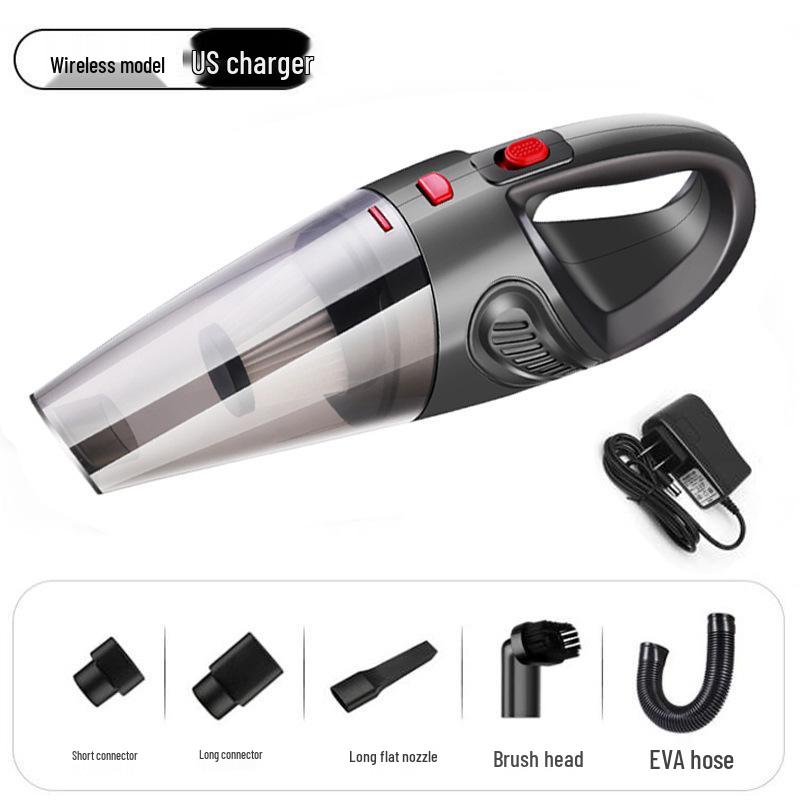 Перезаряжаемый беспроводной ручной автомобильный пылесос высокой мощности с сильным всасыванием для волос