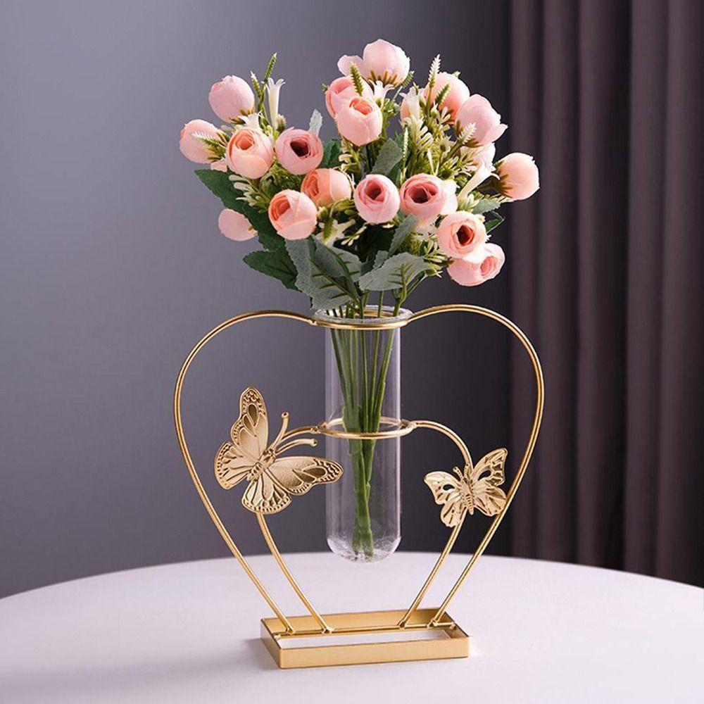 Plant Flower Pot Wedding Decoration Vases Metal Hydroponic Vase Ornaments