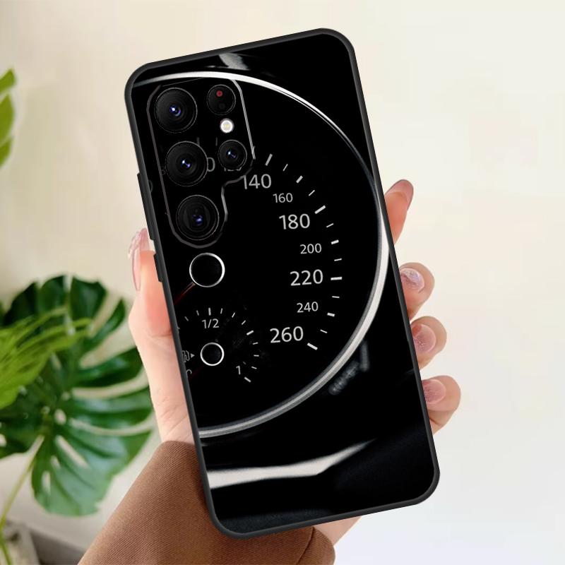 Cool Retro Speedometer Soft Case For Samsung Galaxy S21 S22 S23 S24 S25 Ultra S9 S10 Plus S20 FE S24 FE Phone Cover