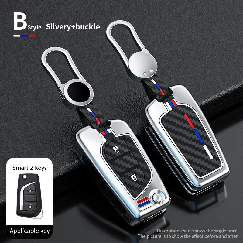Чехол для дистанционного ключа автомобиля из цинкового сплава, полный держатель для Toyota Auris Corolla Reiz Avensis Verso Yaris Aygo Rav4 Scion TC IM 2015