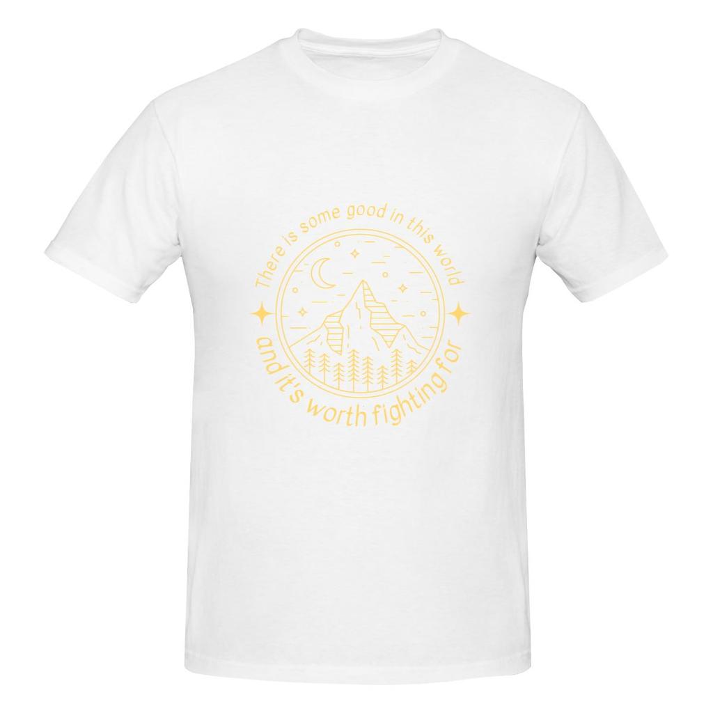 There Is Some Good In This World Mountain Landscape Fantasy American Style Tshirt Korean Style Lazy Bright Colors Basic Tee