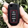 Для VW Golf 4 5 6 7 Bora Jetta POLO MK4 MK6 Bora Passat B5 B6 Superb Tiguan Beetle Автомобильный силиконовый чехол-футляр для брелока