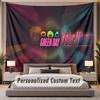 Custom Name Text Tapestry Green Day Personalized Polyester Wall Tapestry For Bedroom And Room