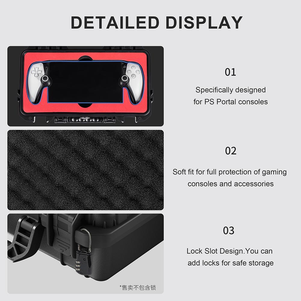Дорожная сумка для переноски PS5 Portal Водонепроницаемая защитная сумка от царапин Сумка для переноски портативной игровой консоли PlayStation Portal