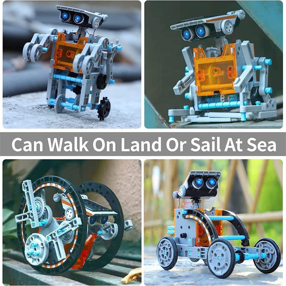 12 in 1 Science Experiment Toy DIY Building Education Robots Solar Robot Toy  Kids Toy