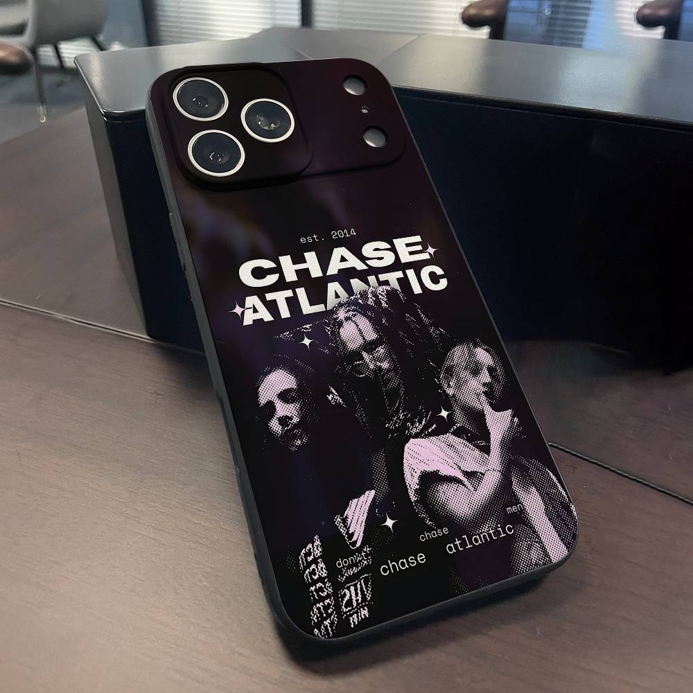 C-Chase A-Atlantic Music Phone Case For iPhone 15,16,12,14,13,11,17,Pro,Max,Plus,E,Air,Mini Black Cover