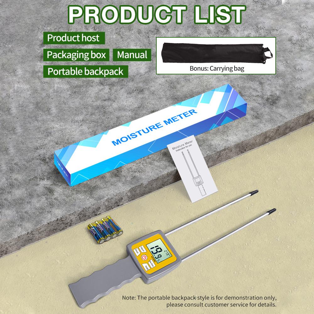 3-значный ЖК-дисплей Цифровой влагомер сена для соломы, пастбищ, пшеничных отрубей Цифровой анализатор влажности Тестер влажности Детектор