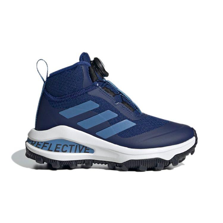adidas Fortarun Freelock All Terrain K Нескользящие Прочные Кроссовки с Высоким Верхом Детские Кроссовки Индиго FZ5473