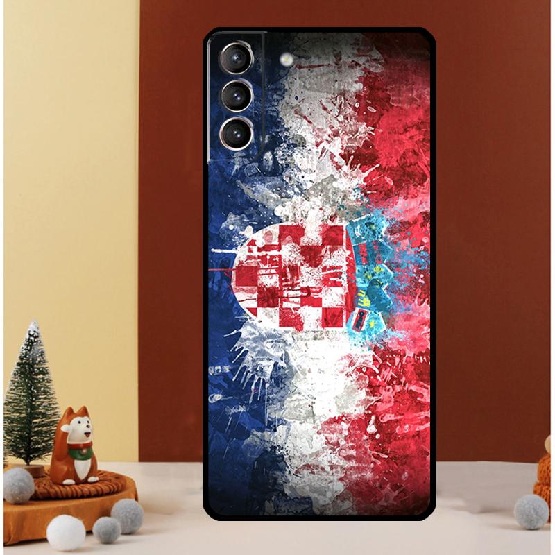 Чехол Флаг Хорватии для Samsung Galaxy S23 Ultra S24 S22 Note 20 Ultra 10 Plus S8 S9 S10 S20 S21 FE