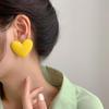 Fashion Creative For Women Temperament 925 Sterling Silver Heart Stud Earring Vintage Acrylic