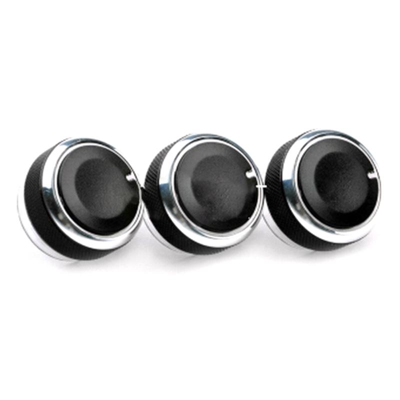 3pcs/set Aluminum Air Conditioning Knob AC Switch Knob Heater Climate Control Buttons Fit for  Car Accessories