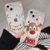 Рождественские подарки на Новый год чехол с изображением лося для iPhone 14 11 12 Pro 13 Pro Max XR XS X 6s 7 8 Plus SE 2020 13 Mini Роскошный прозрачный чехол