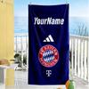 Bayern Munich Personalized Text Beach Towel High Absorbency & Quick-Dry Suitable for Sports Travel Swimming Yoga Bathroom Beach And Pool