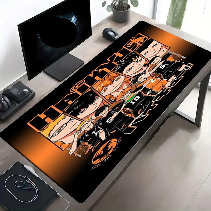 Haikyu Print Mouse Pad, Anti‑Slip Desktop keyboard Mat, for PC Laptop Gaming Working Daily Use, Cool Festival Surprise Gift