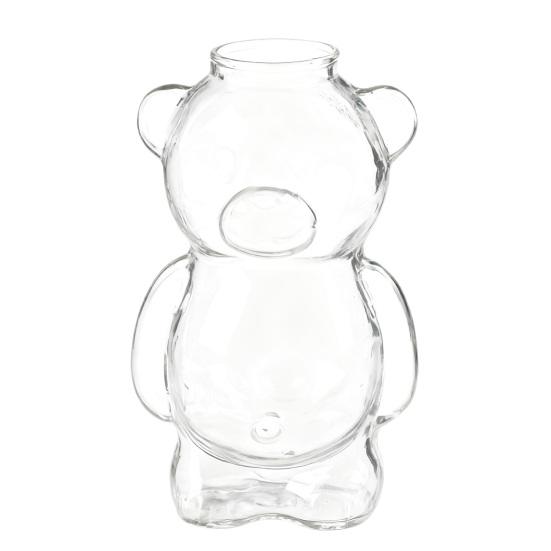 12 унций Стеклянная кружка в форме медведя Милая кружка для кофе с медведем Многоразовая посуда для пива, вина, коктейлей для дома, бара, кухни, ресторана, вечеринки
