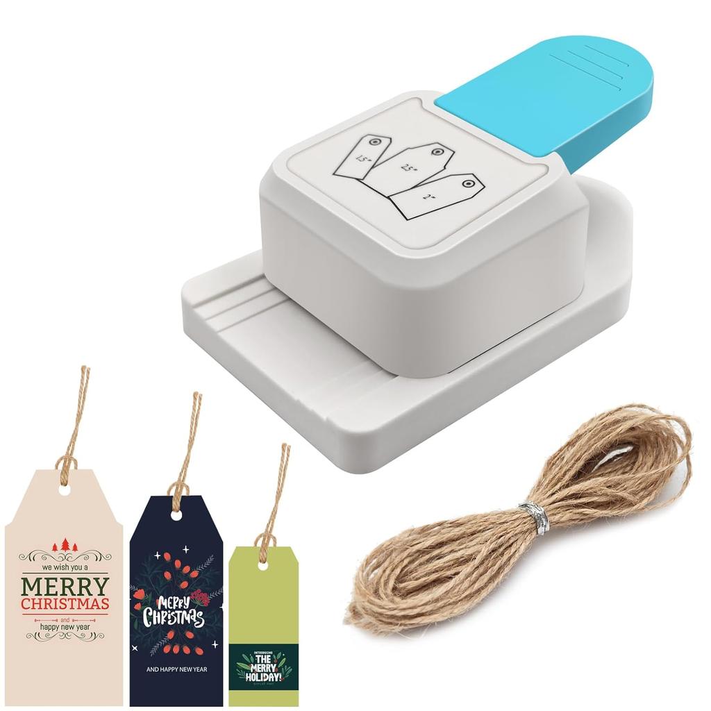 3-in-1 craft label punch, 1.5/2/2.5-inch gift label punch, DIY punch for scrapbooking craft perfume
