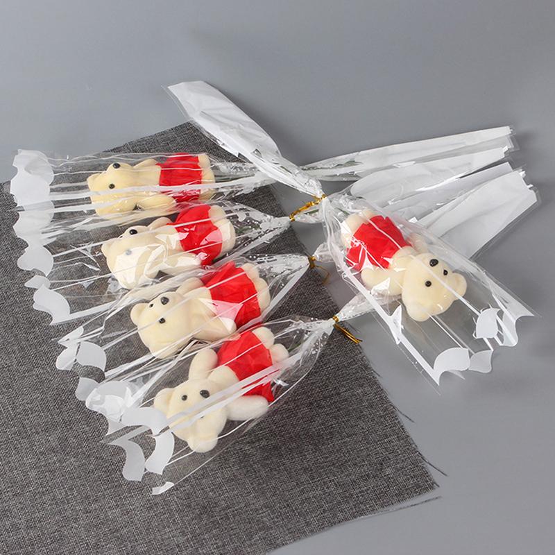 1Pcs Bear Soap Rose Bouquet Valentines Day Gift For Fridend Wedding Bouquet Home