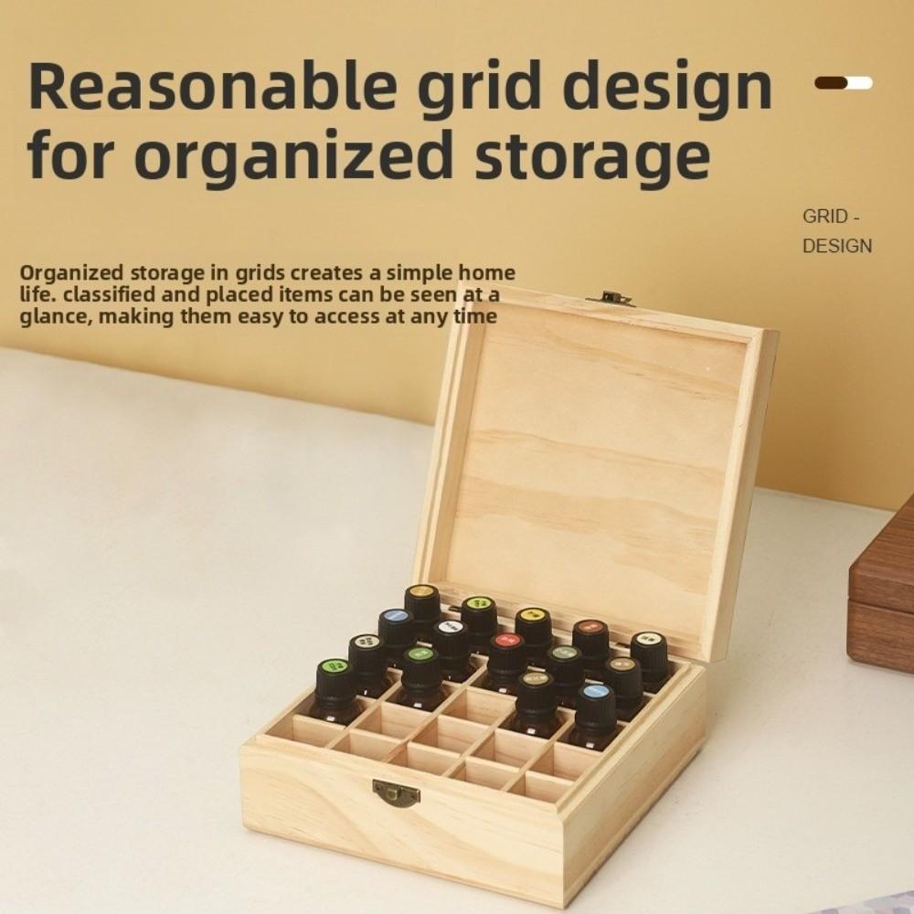 Durable Essential Oil Storage Box Wooden Essential Oil Organizer Aromatherapy Container Travel Use