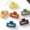 Fashion Hair Clips for Women Small 4cm Plastic Claw Clip Solid Color Geometric Shape Hair Clips Girls Hair Claw Hair Accessories