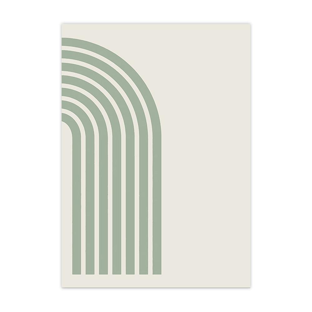 Sage Green Inhale Exhale Abstract Boho Wall Art Холст Картина Скандинавские постеры и принты Настенные картины для декора гостиной