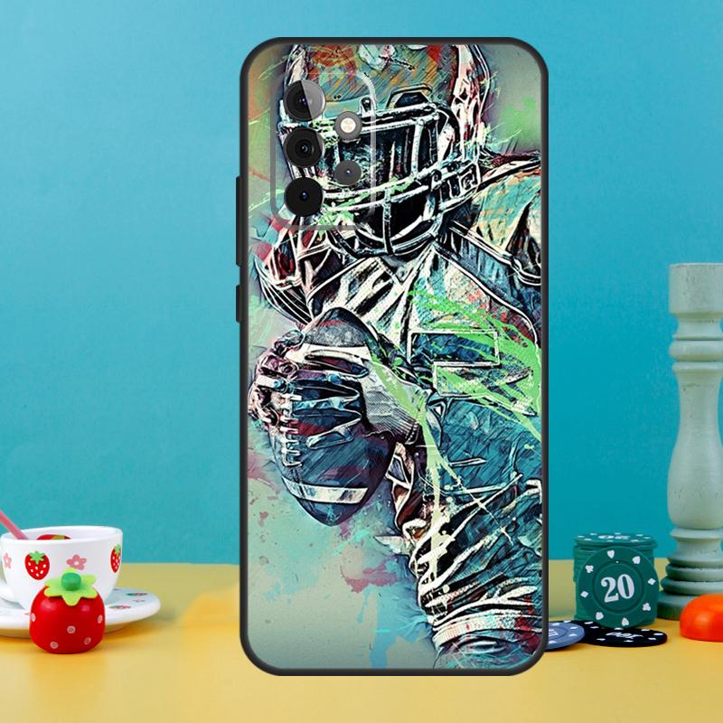 Спортивный чехол для американского футбола для Samsung Galaxy A25 A54 A34 A14 A52 A32 A12 A13 A33 A53 A15 A16 A36 A56 A26 A05 A35 A55