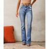 Spring Women's Washed Street Micro Raglan Vintage Hole Breaking Long Jeans