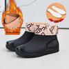 Женские короткие резиновые сапоги: Теплые, Нескользящие, Водонепроницаемые Резиновые Ботинки для Улицы